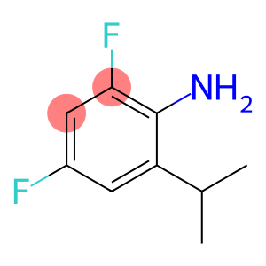 Benzenamine, 2,4-difluoro-6-(1-methylethyl)- (9CI)