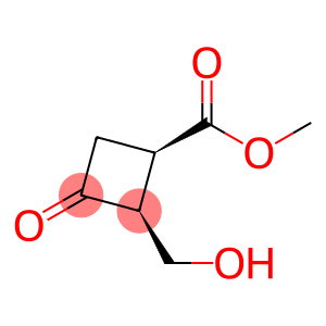 Cyclobutanecarboxylic acid, 2-(hydroxymethyl)-3-oxo-, methyl ester, cis- (9CI)