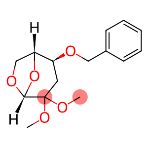 β-D-erythro-Hexopyranos-2-ulose, 1,6-anhydro-3-deoxy-4-O-(phenylmethyl)-, dimethyl acetal (9CI)