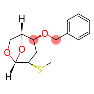 .beta.-D-ribo-Hexopyranose, 1,6-anhydro-3-deoxy-2-S-methyl-4-O-(phenylmethyl)-2-thio-