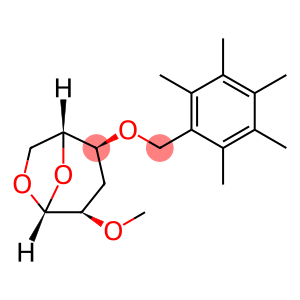 β-D-ribo-Hexopyranose, 1,6-anhydro-3-deoxy-2-O-methyl-4-O-[(pentamethylphenyl)methyl]- (9CI)