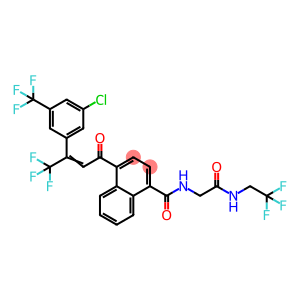 4-{3-[3-chloro-5-(trifluoromethyl)phenyl]-4,4,4-trifluorobut-2-enoyl}-N-{2-oxo-2-[(2,2,2-trifluoroethyl)amino]ethyl}-1-naphthamide