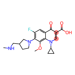 3-Quinolinecarboxylic acid, 1-cyclopropyl-6-fluoro-1,4-dihydro-8-Methoxy-7-[3-[(MethylaMino)Methyl]-1-pyrrolidinyl]-4-oxo-