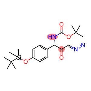Carbamic acid, [(1S)-3-diazo-1-[4-[[(1,1-dimethylethyl)dimethylsilyl]oxy]phenyl]-2-oxopropyl]-, 1,1-dimethylethyl ester (9CI)