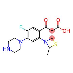 6-FLUORO-1-METHYL-4-OXO-7-(1-PIPERAZINYL)-4H-(1,3)-HIAZETO(3,2-A)QUINOLINE-3-CARBOXYLIC ACID