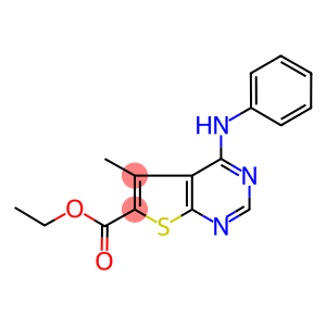 ethyl 4-anilino-5-methylthieno[2,3-d]pyrimidine-6-carboxylate