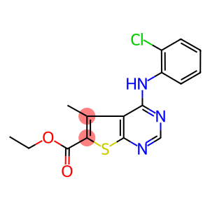 ethyl 4-(2-chloroanilino)-5-methylthieno[2,3-d]pyrimidine-6-carboxylate