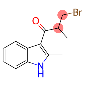 3-bromo-2-methyl-1-(2-methyl-1H-indol-3-yl)propan-1-one