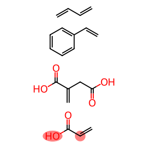 Butanedioic acid, methylene-, polymer with 1,3-butadiene, ethenylbenzene and 2-propenoic acid, sodium salt