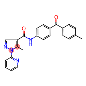 5-methyl-N-[4-(4-methylbenzoyl)phenyl]-1-(2-pyridinyl)-1H-pyrazole-4-carboxamide