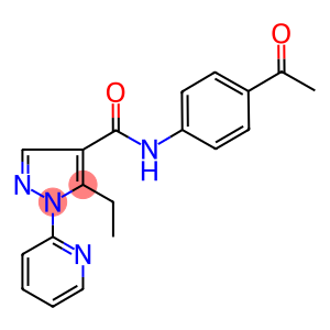 N-(4-acetylphenyl)-5-ethyl-1-(2-pyridinyl)-1H-pyrazole-4-carboxamide