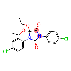 1,3-BIS(4-CHLOROPHENYL)-5,5-DIETHOXY-2,4-IMIDAZOLIDINEDIONE