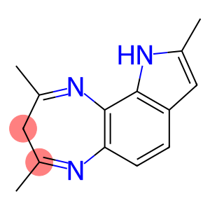 Pyrrolo[2,3-g]-1,5-benzodiazepine, 3,10-dihydro-2,4,9-trimethyl-