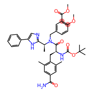 Benzoic acid, 5-[[[(2S)-3-[4-(aminocarbonyl)-2,6-dimethylphenyl]-2-[[(1,1-dimethylethoxy)carbonyl]amino]-1-oxopropyl][(1S)-1-(5-phenyl-1H-imidazol-2-yl)ethyl]amino]methyl]-2-methoxy-, methyl ester