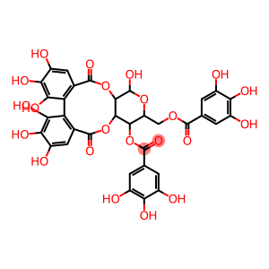 β-D-Glucopyranose, cyclic 2,3-[(1S)-4,4',5,5',6,6'-hexahydroxy[1,1'-biphenyl]-2,2'-dicarboxylate] 4,6-bis(3,4,5-trihydroxybenzoate)