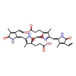 3-[2-[(Z)-[(5E)-3-(2-carboxyethyl)-5-[(4-ethenyl-3-methyl-5-oxo-pyrrol-2-yl)methylidene]-4-methyl-pyrrol-2-ylidene]methyl]-5-[(Z)-(3-ethenyl-4-methyl-5-oxo-pyrrol-2-ylidene)methyl]-4-methyl-1H-pyrrol-3-yl]propanoic acid