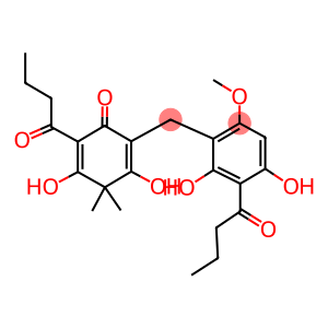 2-[[2,4-Dihydroxy-6-methoxy-3-(1-oxobutyl)phenyl]methyl]-3,5-dihydroxy-4,4-dimethyl-6-(1-oxobutyl)-2,5-cyclohexadien-1-one