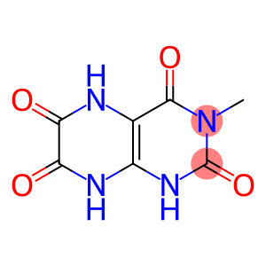 2,4,6,7(1H,3H)-Pteridinetetrone,  5,8-dihydro-3-methyl-