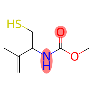 Carbamic  acid,  [1-(mercaptomethyl)-2-methyl-2-propenyl]-,  methyl  ester  (9CI)