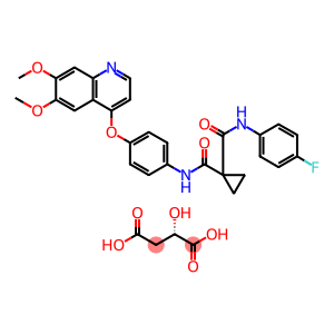 N-[4-[(6,7-二甲氧基-4-喹啉基)氧基]苯基]-N'-(4-氟苯基)-1,1-环丙烷二甲酰胺 (S)-苹果酸盐