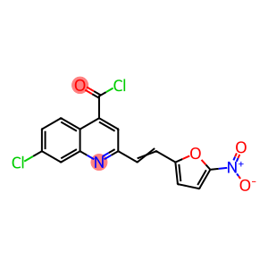 7-Chloro-2-(2-(5-nitrofuran-2-yl)vinyl)quinoline-4-carbonyl chloride