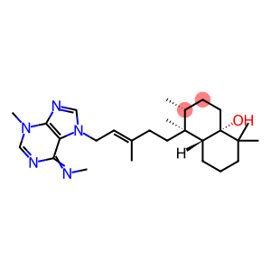 4a(2H)-Naphthalenol, 1-[(3E)-5-[3,6-dihydro-3-methyl-6-(methylimino)-7H-purin-7-yl]-3-methyl-3-penten-1-yl]octahydro-1,2,5,5-tetramethyl-, (1S,2R,4aS,8aR)-