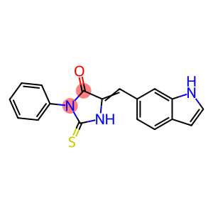 4-Imidazolidinone, 5-(1H-indol-6-ylmethylene)-3-phenyl-2-thioxo-