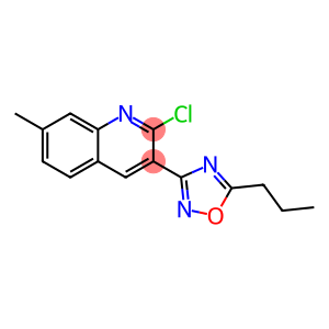 2-chloro-7-methyl-3-(5-propyl-1,2,4-oxadiazol-3-yl)quinoline