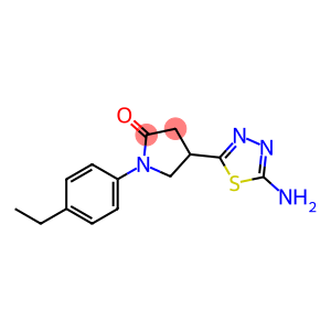 2-pyrrolidinone, 4-(5-amino-1,3,4-thiadiazol-2-yl)-1-(4-ethylphenyl)-