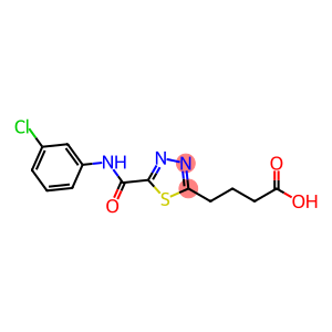 4-(5-{[(3-chlorophenyl)amino]carbonyl}-1,3,4-thiadiazol-2-yl)butanoic acid