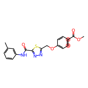 methyl 4-[(5-{[(3-methylphenyl)amino]carbonyl}-1,3,4-thiadiazol-2-yl)methoxy]benzoate