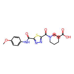 3-piperidinecarboxylic acid, 1-[[5-[[(4-methoxyphenyl)amino]carbonyl]-1,3,4-thiadiazol-2-yl]carbonyl]-
