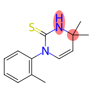 2(1H)-Pyrimidinethione, 3,4-dihydro-4,4-dimethyl-1-(2-methylphenyl)-