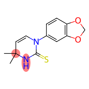 1-(1,3-苯并二恶-5-基)-4,4-二甲基-1,4-二氢嘧啶-2-硫醇