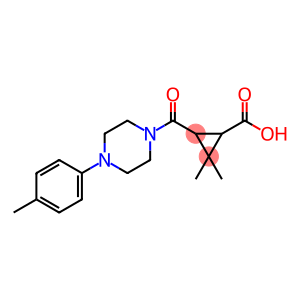 2,2-dimethyl-3-{[4-(4-methylphenyl)piperazin-1-yl]carbonyl}cyclopropanecarboxylic acid