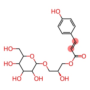 (E)-3-(4-Hydroxyphenyl)propenoic acid (2S)-3-(β-D-glucopyranosyloxy)-2-hydroxypropyl ester