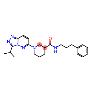 3-Piperidinecarboxamide, 1-[3-(1-methylethyl)-1,2,4-triazolo[4,3-b]pyridazin-6-yl]-N-(3-phenylpropyl)-