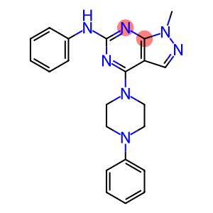 1-methyl-N-phenyl-4-(4-phenylpiperazin-1-yl)-1H-pyrazolo[3,4-d]pyrimidin-6-amine