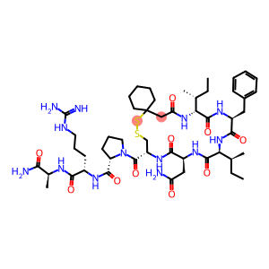 L-Alaninamide, N-[2-(1-mercaptocyclohexyl)acetyl]-D-isoleucyl-L-phenylalanyl-L-isoleucyl-L-asparaginyl-L-cysteinyl-L-prolyl-L-arginyl-, cyclic (1→5)-disulfide