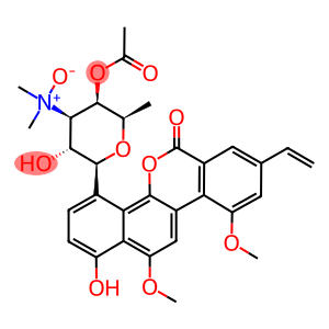 6H-Benzo[d]naphtho[1,2-b]pyran-6-one, 4-[4-O-acetyl-3,6-dideoxy-3-(dimethyloxidoamino)-β-D-galactopyranosyl]-8-ethenyl-1-hydroxy-10,12-dimethoxy- (9CI)