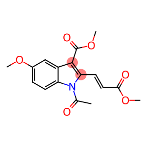 1H-Indole-3-carboxylic acid, 1-acetyl-5-methoxy-2-(3-methoxy-3-oxo-1-propenyl)-, methyl ester, (E)- (9CI)