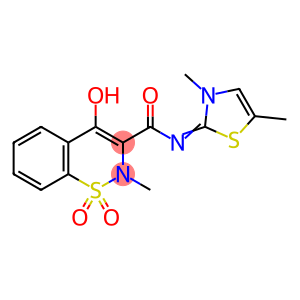 N-(3,5-Dimethyl-2(3H)-thiazolylidene)-4-hydroxy-2-methyl-2H-1,2-benzothiazine-3-carboxamide 1,1-dioxide