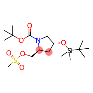 1-Pyrrolidinecarboxylic acid, 4-[[(1,1-dimethylethyl)dimethylsilyl]oxy]-2-[[(methylsulfonyl)oxy]methyl]-, 1,1-dimethylethyl ester, (2S,4R)-