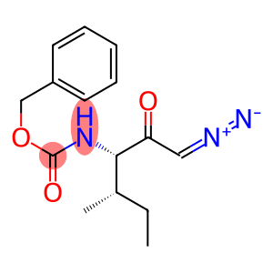 N-alpha-Benzyloxycarbonyl-L-isoleucinyl-diazomethane, (3S,4S)-3-Z-amino-1-diazo-4-methyl-2-hexanone