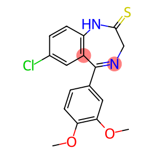 7-chloro-5-(3,4-dimethoxyphenyl)-1,3-dihydro-2H-1,4-benzodiazepine-2-thione