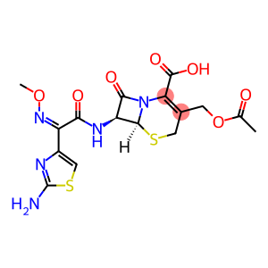 5-Thia-1-azabicyclo[4.2.0]oct-2-ene-2-carboxylic acid, 3-[(acetyloxy)methyl]-7-[[(2Z)-2-(2-amino-4-thiazolyl)-2-(methoxyimino)acetyl]amino]-8-oxo-, (6S,7S)-