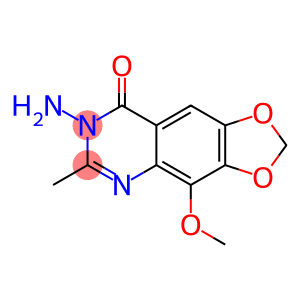 1,3-Dioxolo[4,5-g]quinazolin-8(7H)-one,  7-amino-4-methoxy-6-methyl-