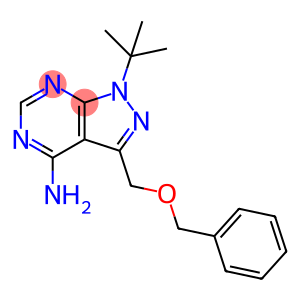 1H-Pyrazolo[3,4-d]pyrimidin-4-amine, 1-(1,1-dimethylethyl)-3-[(phenylmethoxy)methyl]-