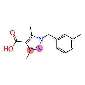 3,5-Dimethyl-1-[(3-methylphenyl)methyl]-1H-pyrazole-4-carboxylic acid