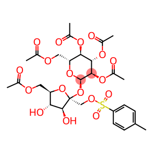 α-D-Glucopyranoside, 6-O-acetyl-1-O-[(4-methylphenyl)sulfonyl]-β-D-fructofuranosyl, 2,3,4,6-tetraacetate
